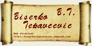 Biserko Tepavčević vizit kartica